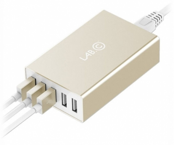 Сетевое з/у Lab.C X5 5 Port USB Wall Charger Champagne (8A) Gold 